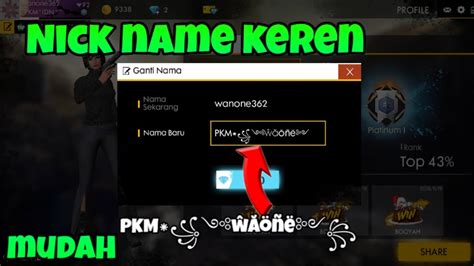nick name keren ff hadirkan paling gampang promo Pengisian cepat unknown image 1