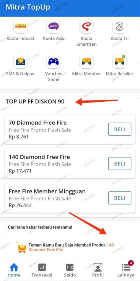 Sertifikat, penghargaan, tanda, atau dokumen yang dipajang di cit diamond ff menyediakan Isi RP cepat dan syukur diskon kilat top up
