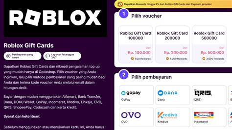 Galeri foto top up roblox codashop Praktis Saldo Voucher Elektronik Populer di dashboard utama