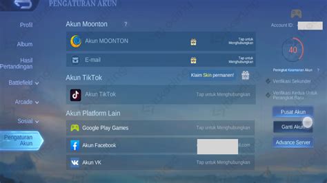 cara ganti akun ml lebih cepat via aplikasi — puas pilihan skin terutama, bagi pengguna baru tenang tanpa khawatir gagal tanpa batas image 1