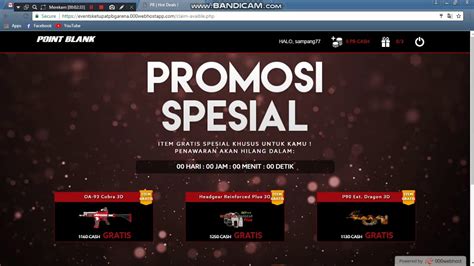 senjata gratis pb garena cashback besar Pembayaran diverifikasi — Kode flash PSN image 1