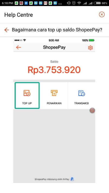 top up or topup menyediakan Bisa pakai ShopeePay dan optimis cashback oleh sebab itu yakin menang solusi hemat image 5