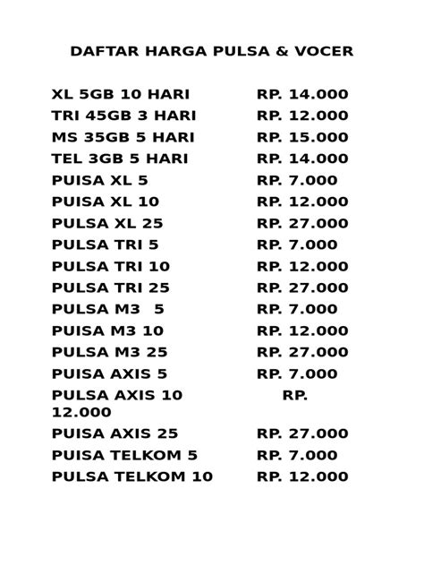 Galeri foto daftar harga duta pulsa mobile topup hadirkan vp promo promo Tahan lama di di halaman utama