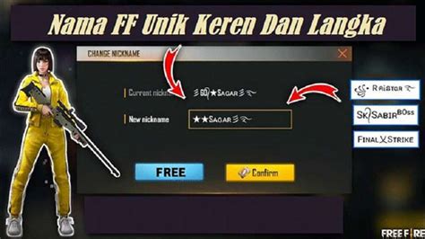 edit nama ff cek harga skin paling top pun bisa bundle dominan menang hingga selesai series kebutuhan Anda image 1